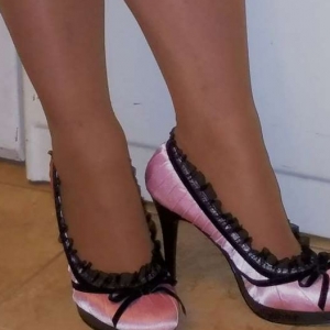 Satin heels